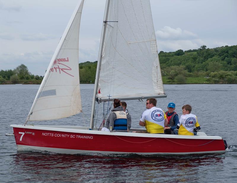 220 newcomers get out on the water during the Notts County Push the Boat Out Day photo copyright David Eberlin taken at Notts County Sailing Club and featuring the Laser Stratos class