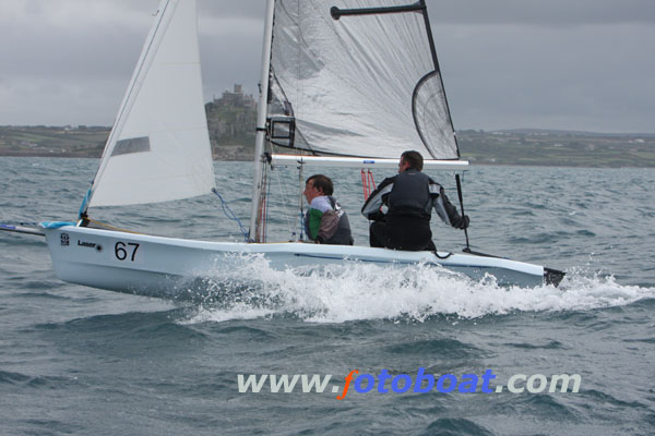 Action from the Laser Vago nationals at Penzance photo copyright Mike Rice / www.fotoboat.com taken at Penzance Sailing Club and featuring the Laser Vago class