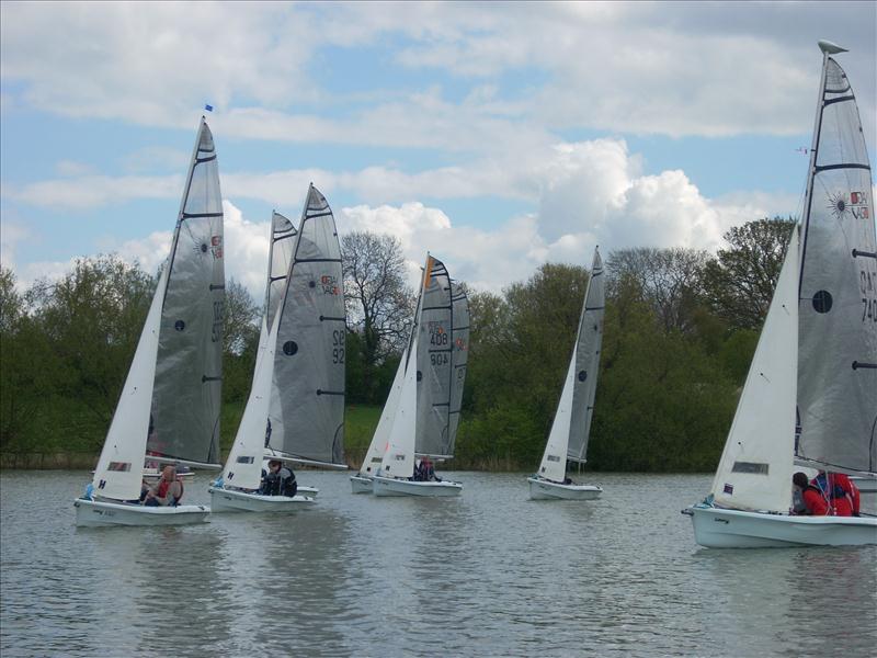 Light winds for the 12 teams at the Banbury Vago open photo copyright Steve Hopkins taken at Banbury Sailing Club and featuring the Laser Vago class