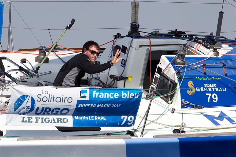 Martin Le Pape (Skipper Macif 2017) during La Solitaire URGO Le Figaro Stage 2 photo copyright Alexis Courcoux taken at  and featuring the Figaro class