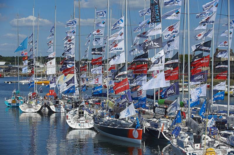 The fleet in Concarneau ahead of La Solitaire URGO Le Figaro Stage 4 photo copyright Alexis Courcoux taken at Société des Régates de Concarneau and featuring the Figaro class