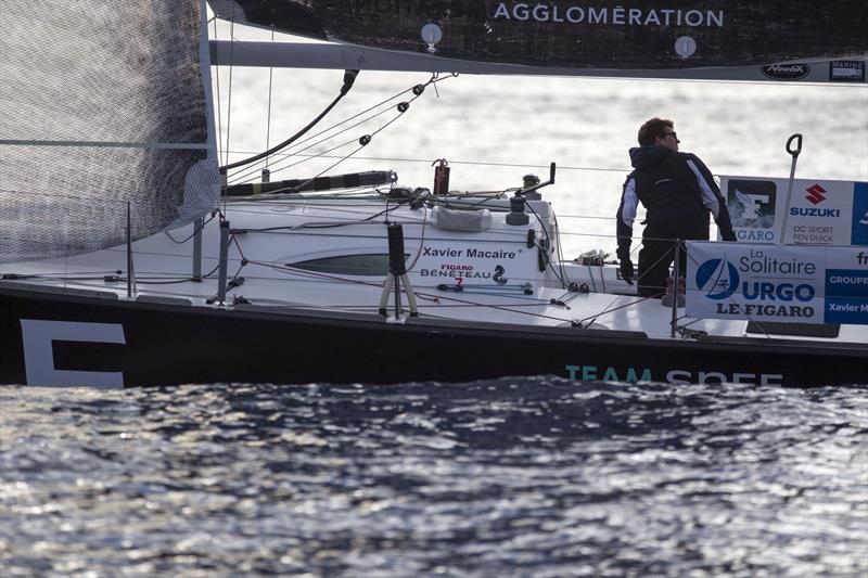 Xavier Macaire (Groupe Snef) during Stage 3 of La Solitaire URGO Le Figaro photo copyright Alexis Courcoux taken at  and featuring the Figaro class