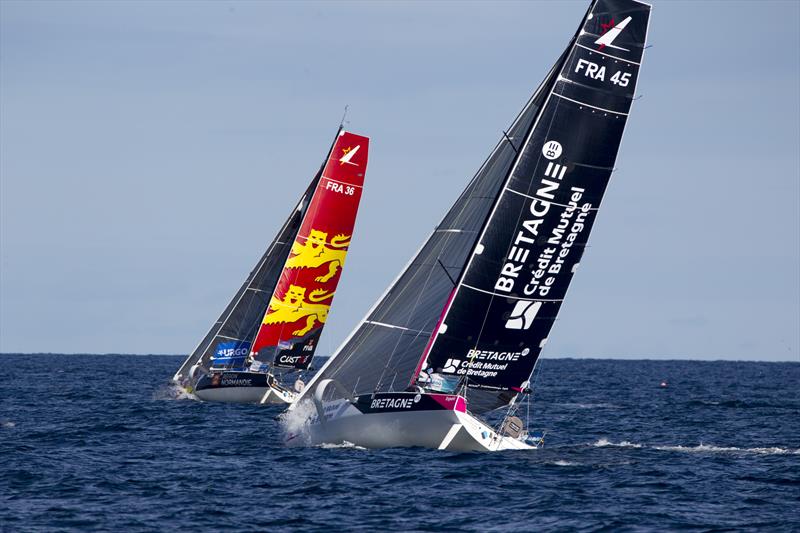 50th La Solitaire URGO Le Figaro Stage 2 fleet pass Bishop Rock photo copyright Alexis Courcoux taken at  and featuring the Figaro class