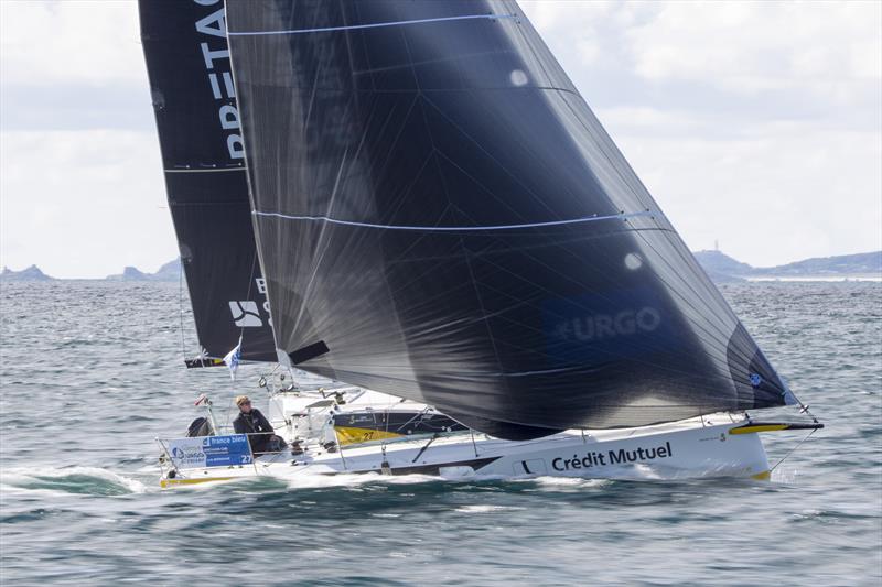 50th La Solitaire URGO Le Figaro Stage 2 fleet pass Bishop Rock - photo © Alexis Courcoux