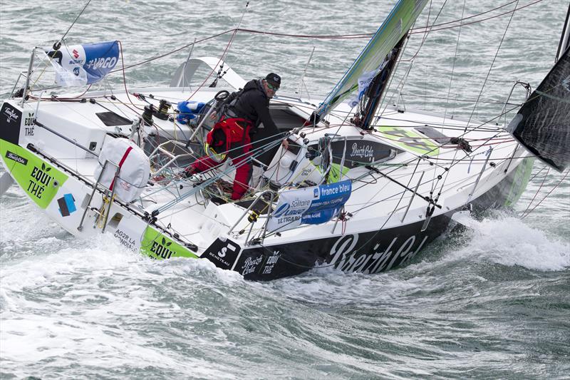 50th La Solitaire URGO Le Figaro Stage 2 fleet at the Needles Fairway Buoy - photo © Alexis Courcoux