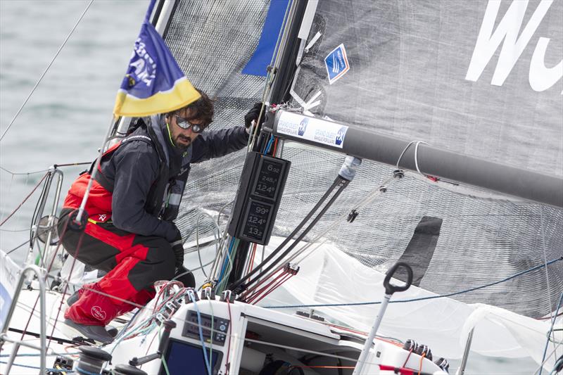 50th La Solitaire URGO Le Figaro Stage 2 fleet at the Needles Fairway Buoy - photo © Alexis Courcoux