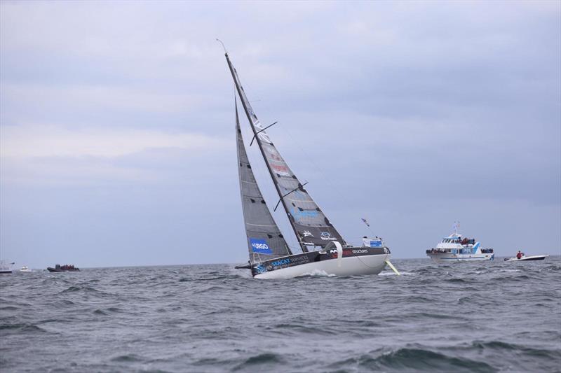 Solitaire Urgo Le Figaro 2019 Stage 3 start photo copyright Thomas Deregnieaux / Alan Roberts Racing taken at  and featuring the Figaro class