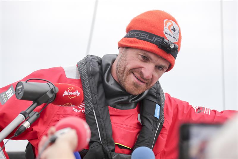 Anthony Marchand (Groupe Royer-Secours Populaire) wins 50th La Solitaire URGO Le Figaro Leg 3 photo copyright Alexis Courcoux taken at  and featuring the Figaro class