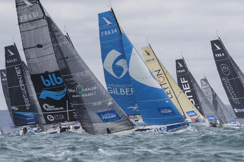 La Solitaire du Figaro 2020 Leg 1 start photo copyright Alexis Courcoux taken at  and featuring the Figaro class