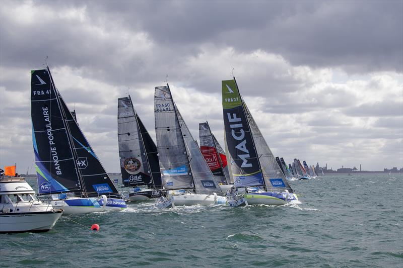 La Solitaire du Figaro Stage 3 start photo copyright Alexis Courcoux taken at  and featuring the Figaro class