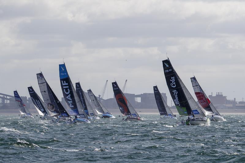 La Solitaire du Figaro Stage 3 start photo copyright Alexis Courcoux taken at  and featuring the Figaro class