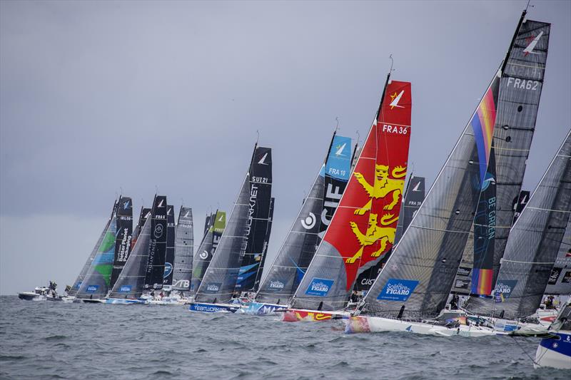 The 2nd stage of Solitaire du Figaro 2020 departs photo copyright Alexis Courcoux taken at  and featuring the Figaro class