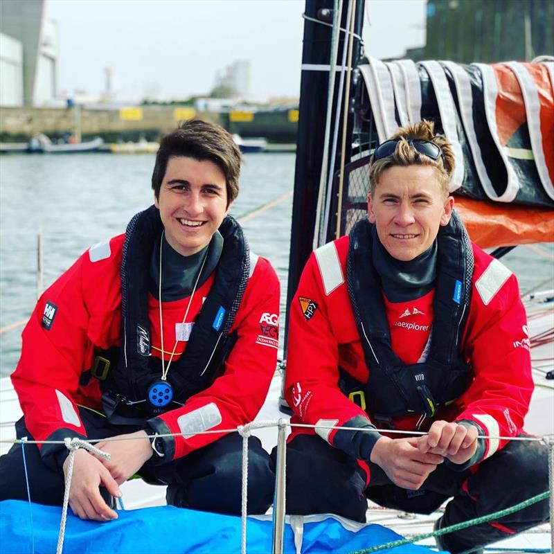 Pep Costa and Will Harris ahead of the Sardhina Cup start photo copyright Andi Robertson taken at  and featuring the Figaro class