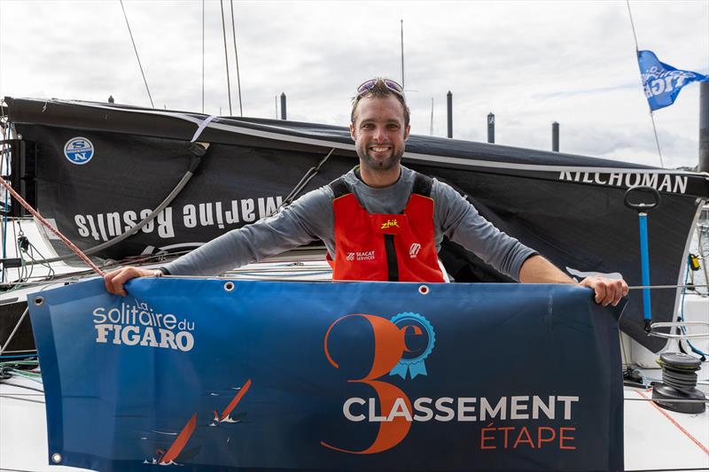 Alan Roberts - Seacat Services finishes 3rd in 52nd La Solitaire du Figaro Stage 3 photo copyright Alexis Courcoux taken at  and featuring the Figaro class