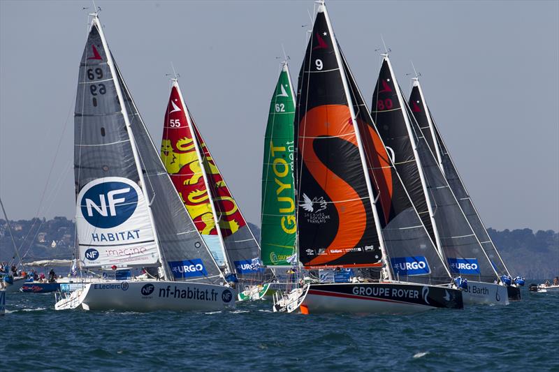 Start of La Solitaire URGO Le Figaro Stage 2 photo copyright Alexis Courcoux taken at  and featuring the Figaro class