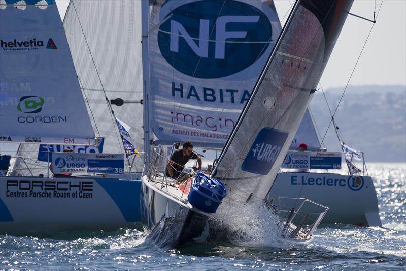 Start of La Solitaire URGO Le Figaro Stage 2 photo copyright Alexis Courcoux taken at  and featuring the Figaro class