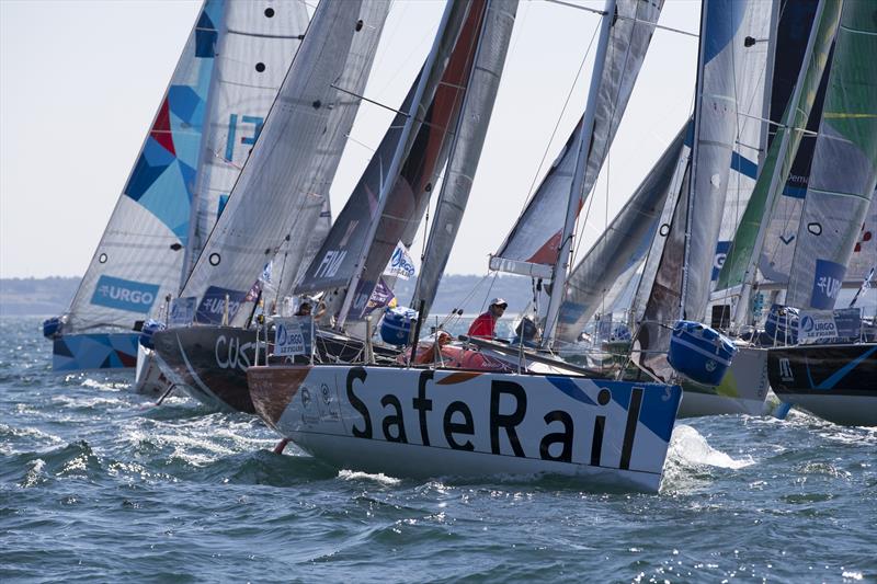 Start of La Solitaire URGO Le Figaro Stage 2 photo copyright Alexis Courcoux taken at  and featuring the Figaro class