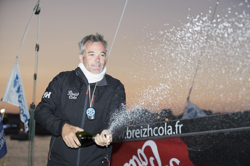 Gildas Mahe (Breizh Cola) is third in Stage 3 of La Solitaire URGO Le Figaro photo copyright Alexis Courcoux taken at  and featuring the Figaro class