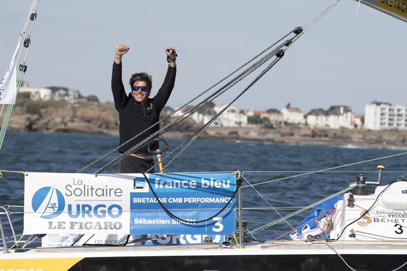 Sebastien Simon wins Stage 4 of La Solitaire URGO Le Figaro and overall photo copyright Alexis Courcoux taken at  and featuring the Figaro class
