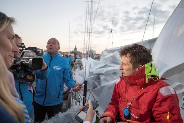 Tom Dolan after Stage 4 of La Solitaire URGO Le Figaro photo copyright Alexis Courcoux taken at  and featuring the Figaro class