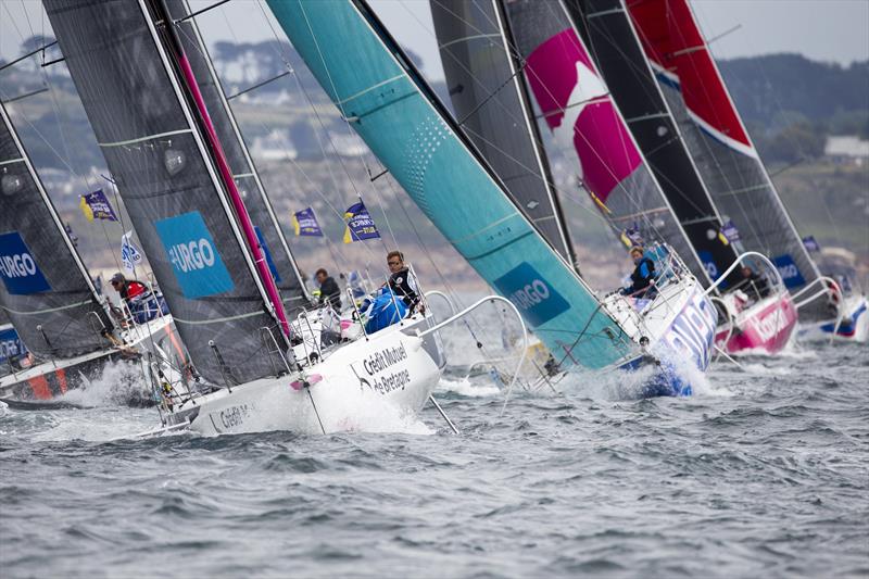 Start of the Stage 3 - Solitaire Urgo Le Figaro 2019 - Roscoff photo copyright Alexis Courcoux taken at  and featuring the Figaro class