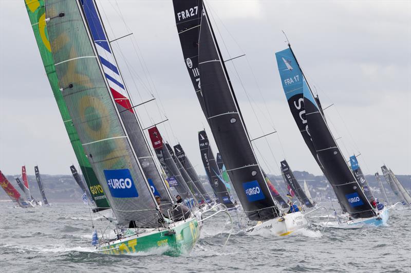 Start of the Stage 3 - Solitaire Urgo Le Figaro 2019 - Roscoff photo copyright Alexis Courcoux taken at  and featuring the Figaro class