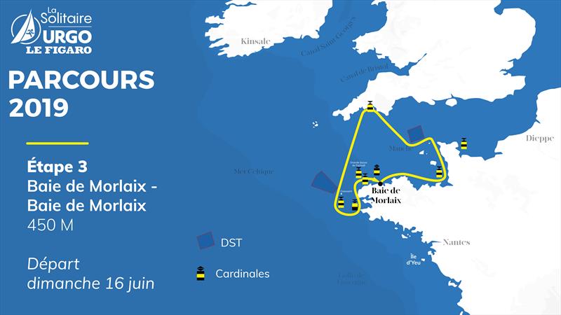 La Solitaire URGO Le Figaro 2019 Stage 3 - Map - photo © Nicola Dawson