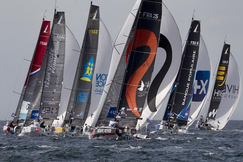 Start of Leg 4 in La Solitaire URGO Le Figaro photo copyright Alexis Courcoux taken at  and featuring the Figaro class