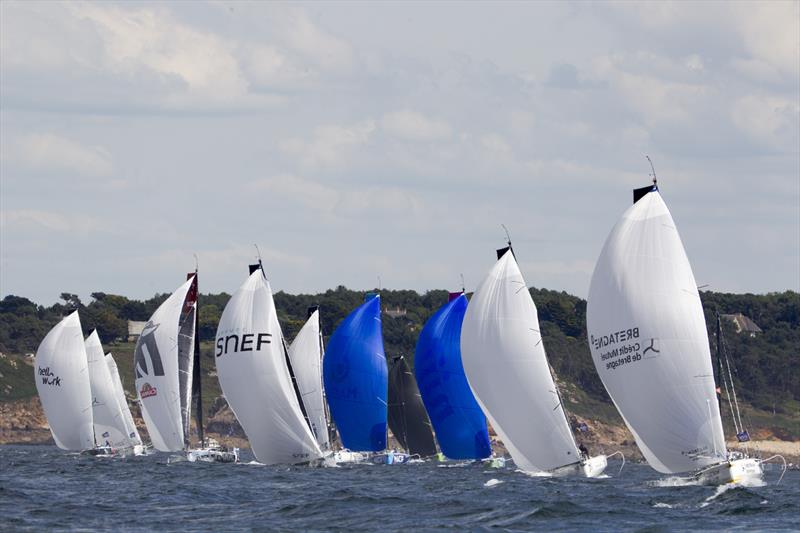 Start of Leg 4 in La Solitaire URGO Le Figaro photo copyright Alexis Courcoux taken at  and featuring the Figaro class