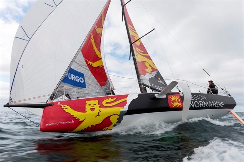 Cherbourg skipper Alexis Loison photo copyright Jean-Marie Liot taken at  and featuring the Figaro class