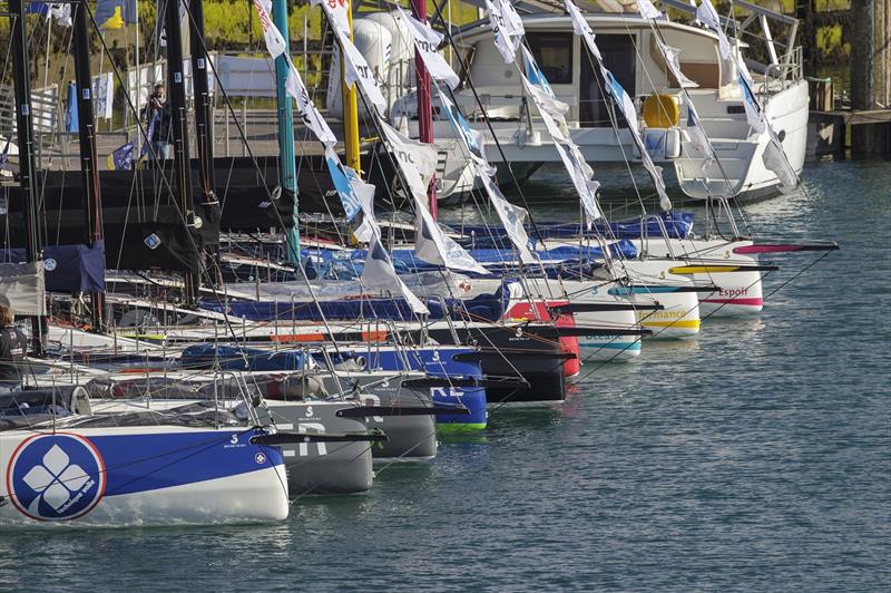 The fleet in the race village ahead of La Solitaire du Figaro in Baie de Saint-Brieuc - photo © Alexis Courcoux