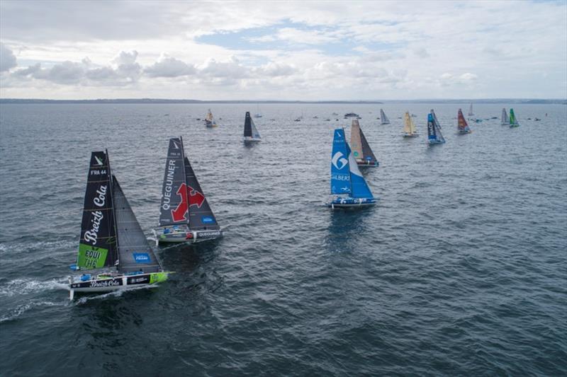 La Solitaire du Figaro Stage 2 start photo copyright Alexis Courcoux taken at  and featuring the Figaro class