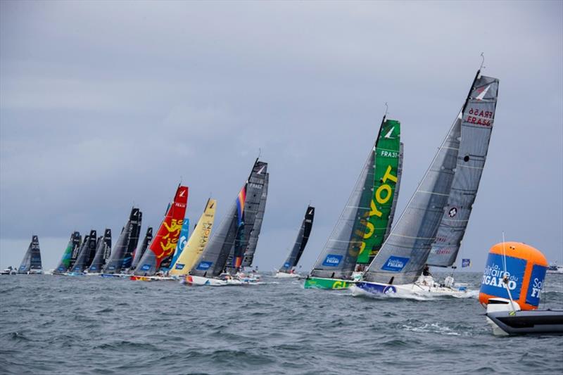 La Solitaire du Figaro Stage 2 start photo copyright Alexis Courcoux taken at  and featuring the Figaro class