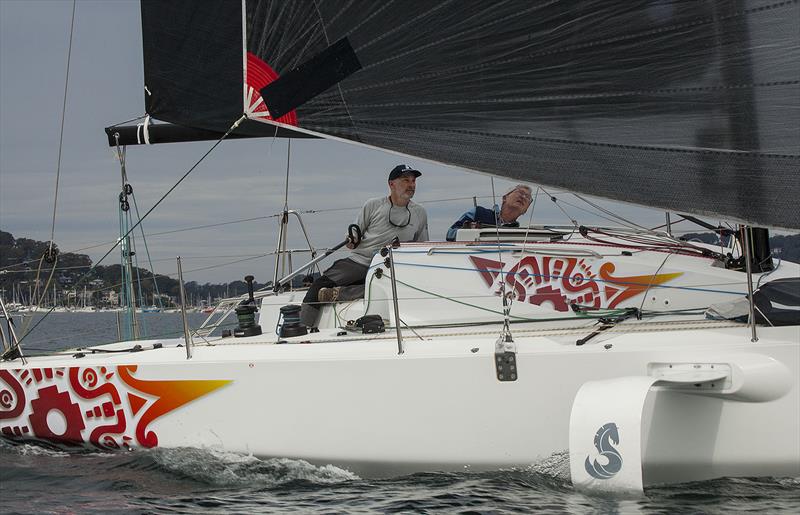 Owner of the first Figaro Beneteau 3 in Australia - Marc Depret - is loving Intiy. Loving her dearly photo copyright John Curnow taken at Royal Prince Edward Yacht Club and featuring the Figaro class