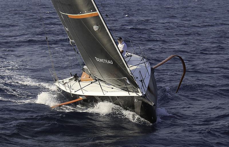 Thoroughly enjoying driving Hull #1 of Figaro Beneteau 3 off Port Ginesta, Barcelona in 2017. - photo © Beneteau