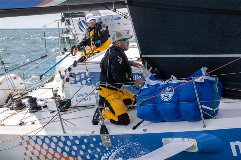 Corentin Horeau and Pauline Courtois among the favourites on Mutuelle Bleu photo copyright Alexis Courcoux taken at  and featuring the Figaro class