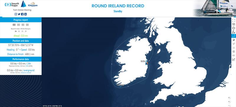 Tom Dolan Round Ireland Record Tracker photo copyright Tom Dolan Racing taken at  and featuring the Figaro class