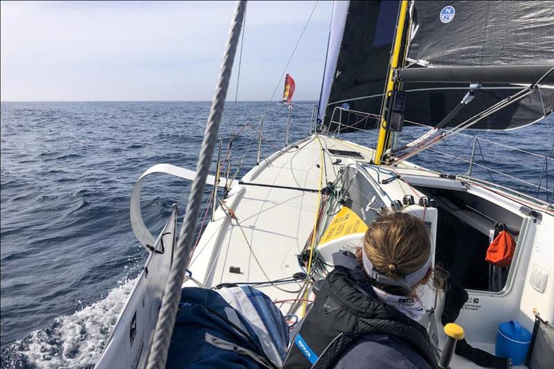 On board Region Bretagne CMB Performance Gaston Morvan and Claire Le Berre in seventh place photo copyright Region Betagne CMB Performance taken at  and featuring the Figaro class