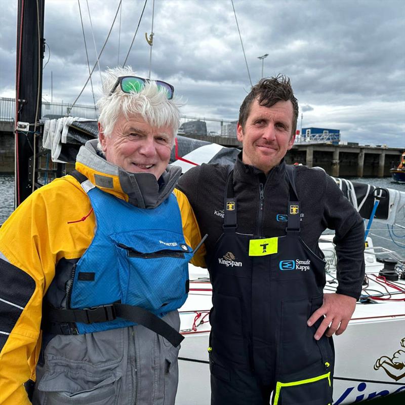 Time's up for Tom Dolan in his solo Round Ireland record attempt photo copyright Romain Marie taken at  and featuring the Figaro class