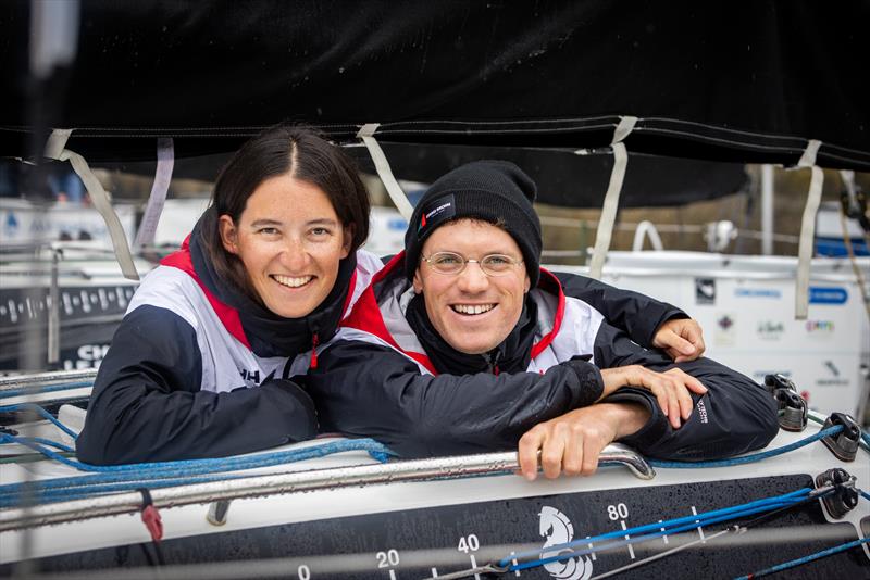 Transat Paprec - Laure Galley - Kévin Bloch (DMG MORI Academy) photo copyright Vincent Olivaud / OC Sport Pen Duick taken at Société des Régates de Concarneau and featuring the Figaro class