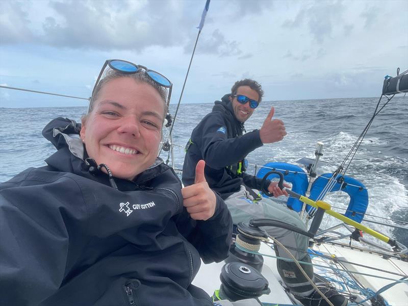 Transat Paprec - Charlotte Yven and Hugo Dhallenne (Skipper Macif) photo copyright Charlotte Yven & Hugo Dhallenne (Skipper Macif) taken at Société des Régates de Concarneau and featuring the Figaro class