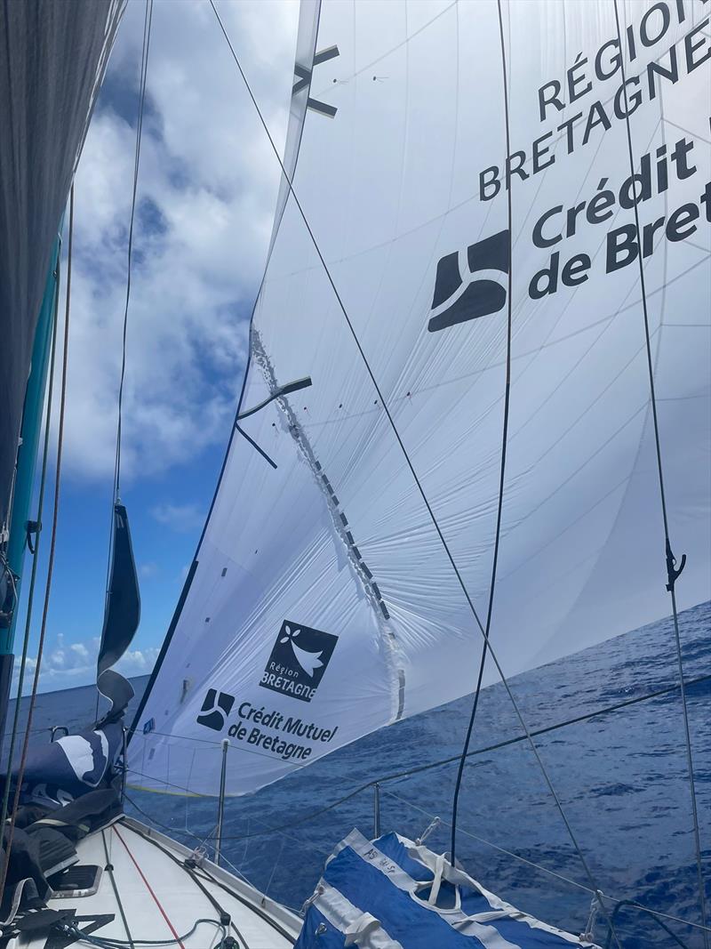 Lola Billy et Corentin Horeau (Région Bretagne - CMB Océane) - Transat Paprec Day 17 photo copyright Lola Billy et Corentin Horeau (Région Bretagne - CMB Océane) taken at Société des Régates de Concarneau and featuring the Figaro class