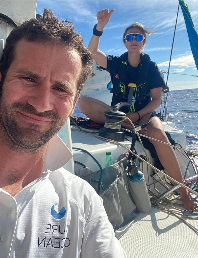 Thomas De Dinechin & Aglaé Ribon (Almond for Pure Ocean) - Transat Paprec Day 19 - photo © Thomas De Dinechin & Aglaé Ribon (Almond for Pure Ocean)