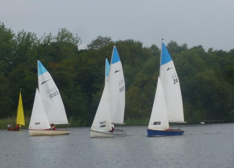 Leader Nationals at the Rollesby Broad Multisail Open Regatta photo copyright John Ayres taken at Rollesby Broad Sailing Club and featuring the Leader class
