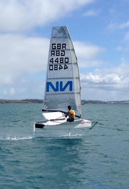 Dylan leading the MS Amlin International Moth Regatta in Bermuda photo copyright Lennon Sails taken at  and featuring the  class