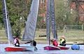 Lightning 368 open meeting at Aldridge - Duncan Cheshire briefly leads the pack © Sue Cornes