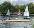 Mixing it up with river traffic during the Noble Marine Insurance Lightning 368 Travellers at Cookham Reach © Elaine Gildon