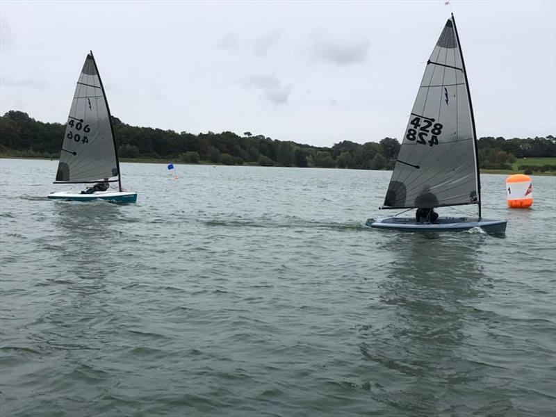 Simon Hopkins vs. Paul White during the Lightning 40th Anniversary Nationals at Northampton photo copyright NSC taken at Northampton Sailing Club and featuring the Lightning 368 class