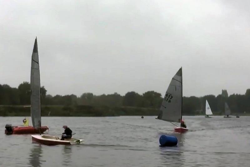 Winner Caroline Hollier leads Jason Gallagher during the Lightning 368 Noble Marine Insurance Travellers Trophy Series at Aldridge SC photo copyright Sue Cornes taken at Aldridge Sailing Club and featuring the Lightning 368 class