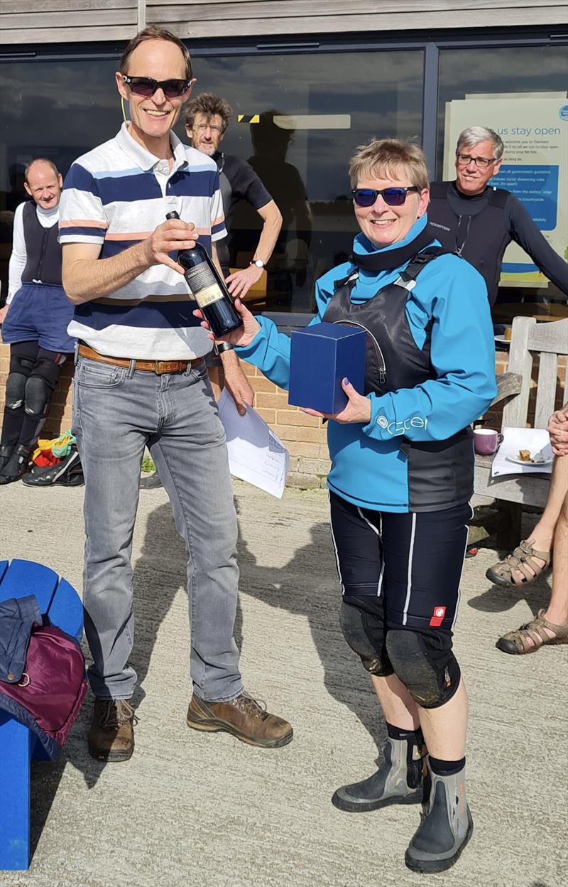 Caroline Holllier wins the Noble Marine Lightning 368 Travellers Open at Oxford photo copyright Jason Gallagher taken at Oxford Sailing Club and featuring the Lightning 368 class